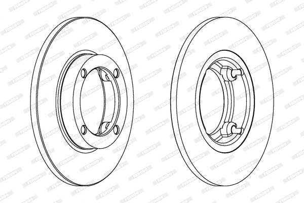 FERODO féktárcsa - DDF1098 - TothCarparts