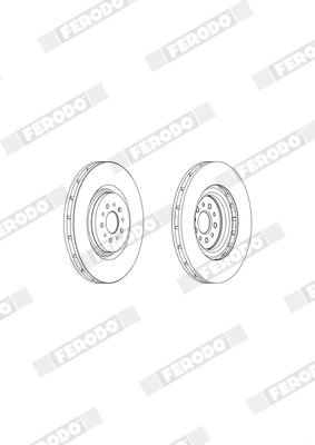 FERODO féktárcsa - DDF1183C-1 - TothCarparts
