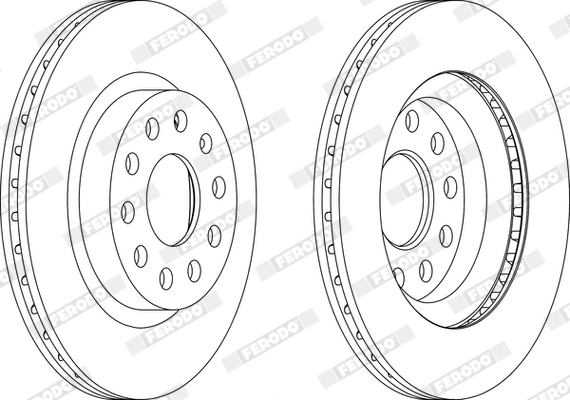 FERODO féktárcsa - DDF1223X - TothCarparts
