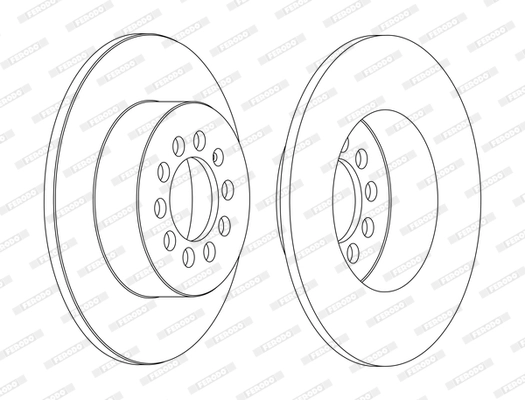 FERODO féktárcsa - DDF1224C-1-D - TothCarparts