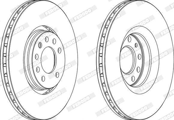 FERODO féktárcsa - DDF1237C-1 - TothCarparts