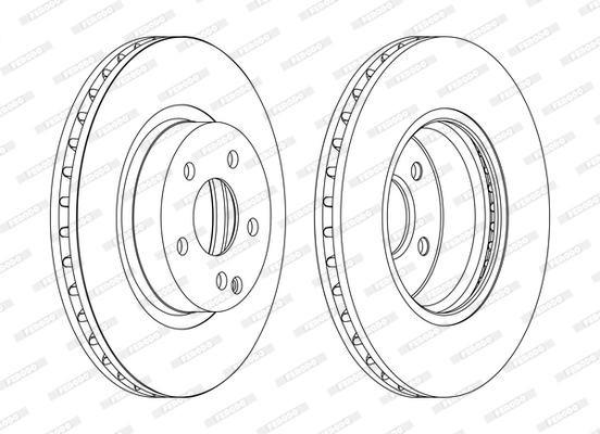 FERODO féktárcsa - DDF1263C-1-D - TothCarparts