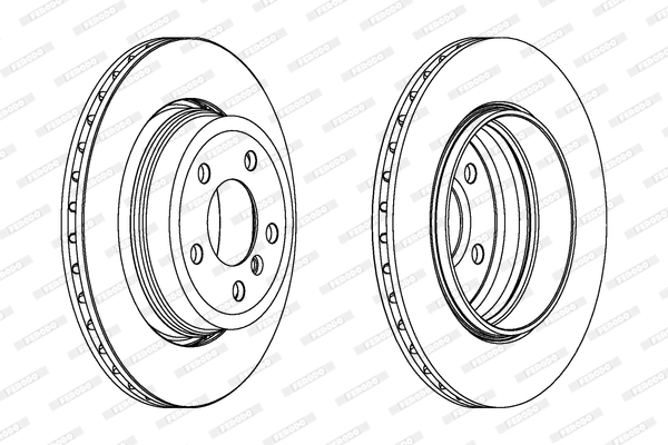 FERODO féktárcsa - DDF1297C-1 - TothCarparts