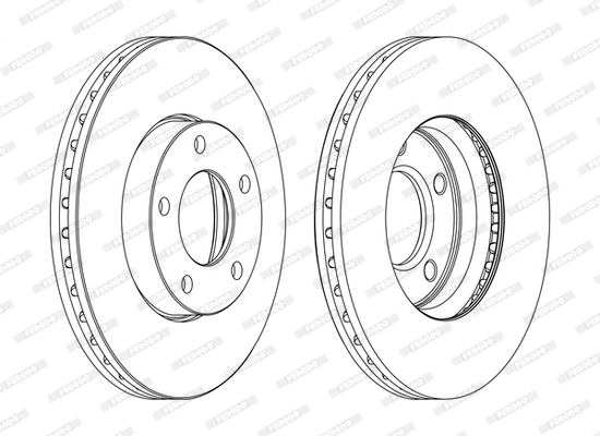 FERODO féktárcsa - DDF1311C-1-D - TothCarparts