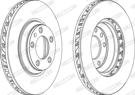 FERODO féktárcsa - DDF1408LC-1 - TothCarparts