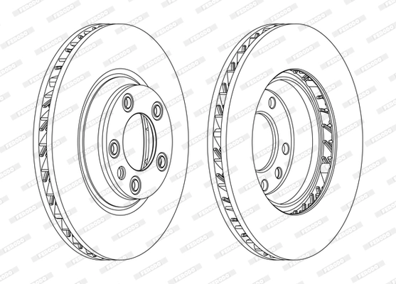 FERODO féktárcsa - DDF1408LC-1-D - TothCarparts