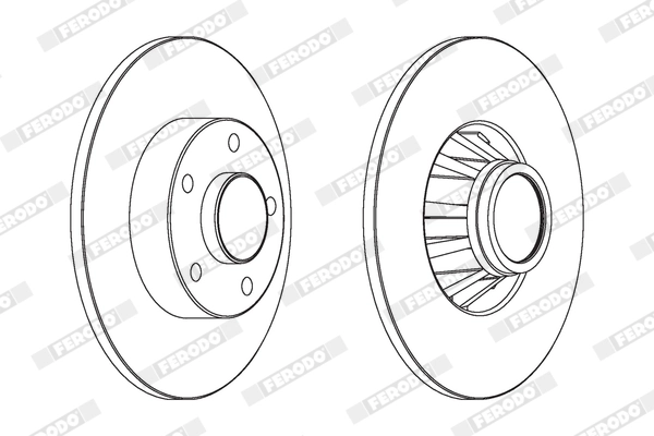 FERODO féktárcsa - DDF1498X - TothCarparts
