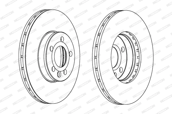 FERODO féktárcsa - DDF1559 - TothCarparts