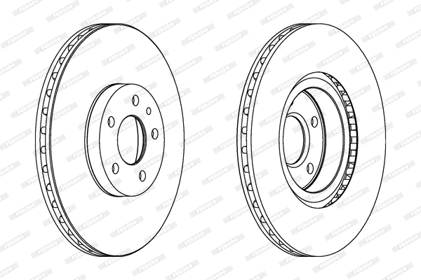 FERODO féktárcsa - DDF156 - TothCarparts