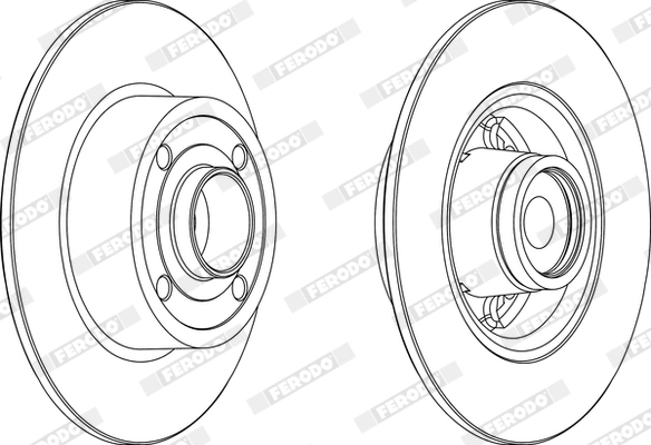 FERODO féktárcsa - DDF1571-1 - TothCarparts