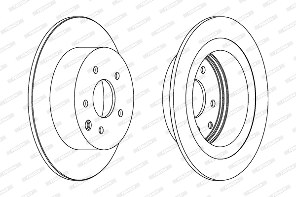 FERODO féktárcsa - DDF1590 - TothCarparts