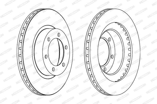 FERODO féktárcsa - DDF1594C - TothCarparts