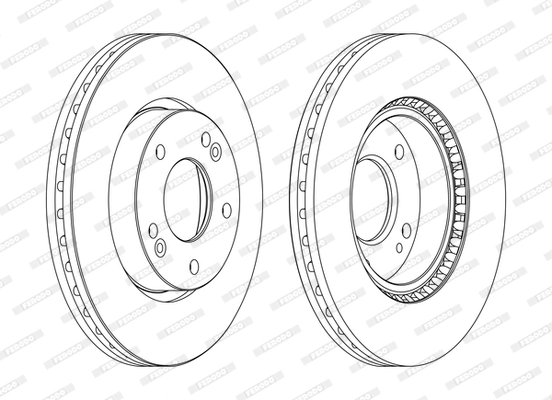 FERODO féktárcsa - DDF1619P-D - TothCarparts