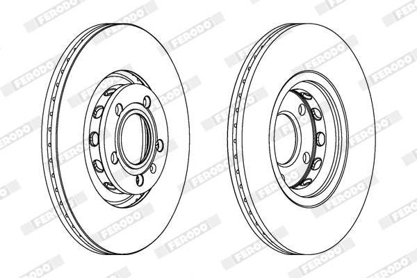 FERODO féktárcsa - DDF1707X - TothCarparts