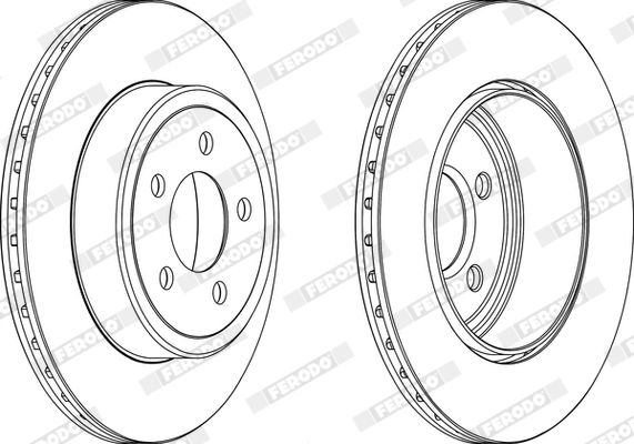 FERODO féktárcsa - DDF1766C-1 - TothCarparts