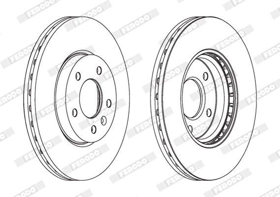 FERODO féktárcsa - DDF1870X - TothCarparts