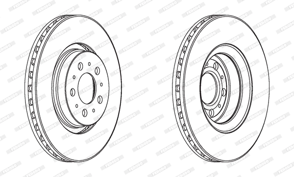 FERODO féktárcsa - DDF1898C-1 - TothCarparts