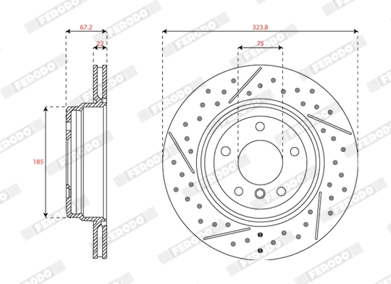 FERODO féktárcsa - DDF2032C - TothCarparts