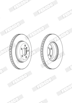 FERODO féktárcsa - DDF2047C-1 - TothCarparts