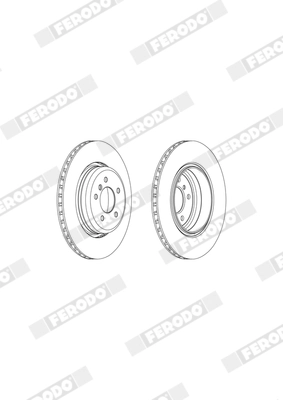 FERODO féktárcsa - DDF2154C - TothCarparts