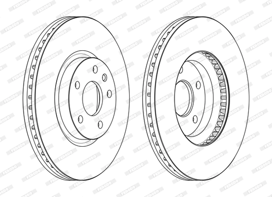FERODO féktárcsa - DDF2337C - TothCarparts