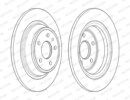 FERODO féktárcsa - DDF2338C - TothCarparts