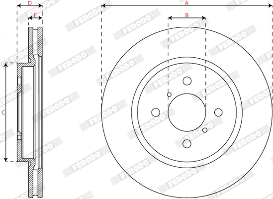 FERODO féktárcsa - DDF2376X - TothCarparts