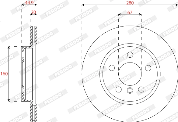 FERODO féktárcsa - DDF2769C - TothCarparts