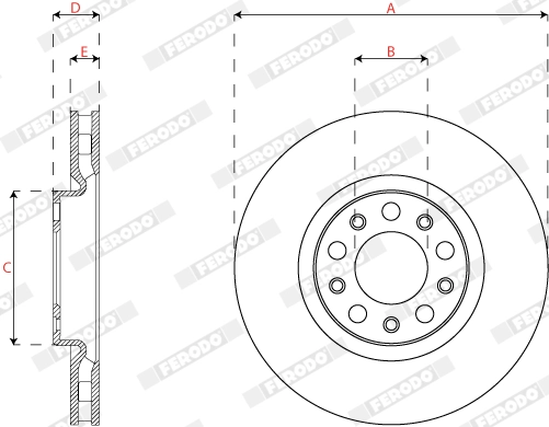FERODO féktárcsa - DDF2773C - TothCarparts