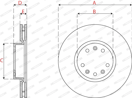 FERODO féktárcsa - DDF2782C - TothCarparts