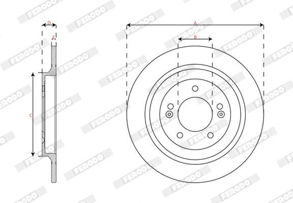 FERODO féktárcsa - DDF2787C - TothCarparts