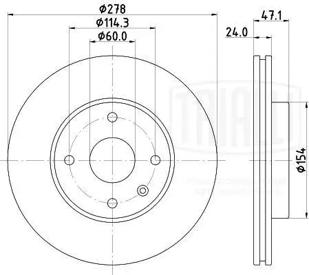 TRIALLI féktárcsa - DF 062108 - TothCarparts