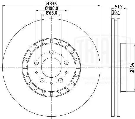 TRIALLI féktárcsa - DF 106113 - TothCarparts