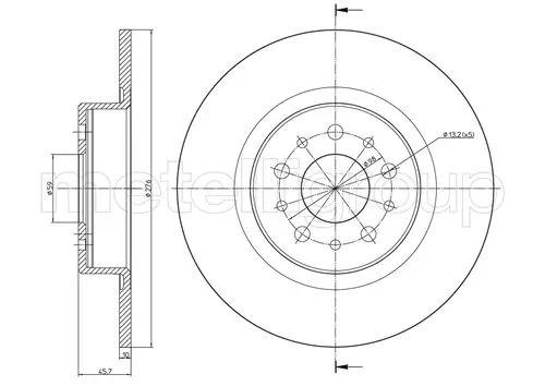 TRUSTING féktárcsa - DF1088 - TothCarparts