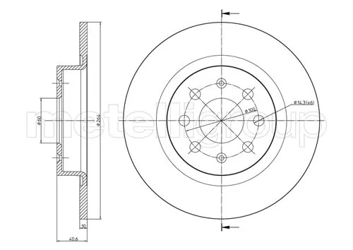 TRUSTING féktárcsa - DF1099 - TothCarparts