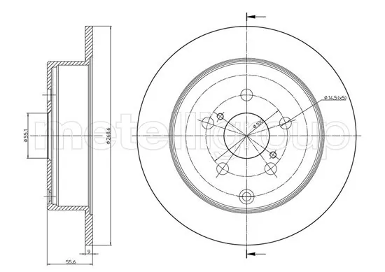 TRUSTING féktárcsa - DF1150 - TothCarparts