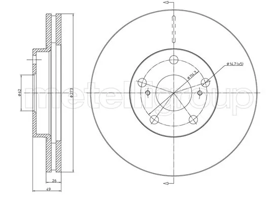 TRUSTING féktárcsa - DF1220 - TothCarparts