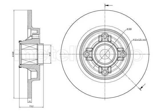 TRUSTING féktárcsa - DF1270A - TothCarparts