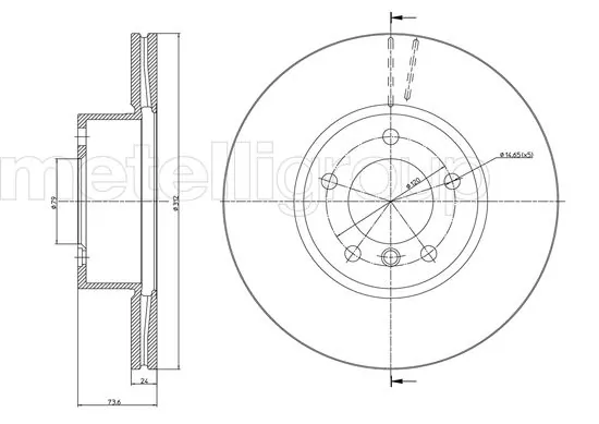 TRUSTING féktárcsa - DF1276 - TothCarparts