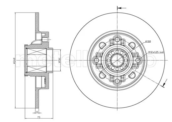 TRUSTING féktárcsa - DF1480A - TothCarparts