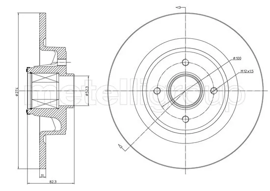 TRUSTING féktárcsa - DF1481A - TothCarparts