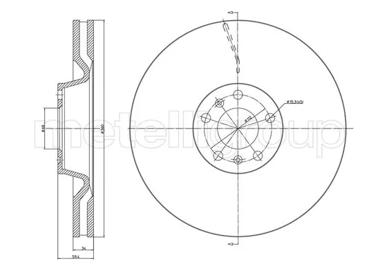 TRUSTING féktárcsa - DF1529 - TothCarparts