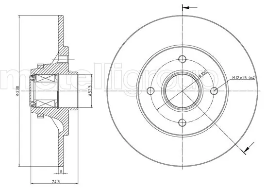TRUSTING féktárcsa - DF1597A - TothCarparts