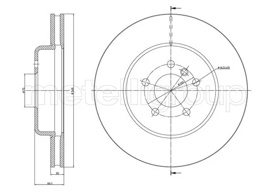 TRUSTING féktárcsa - DF1639 - TothCarparts