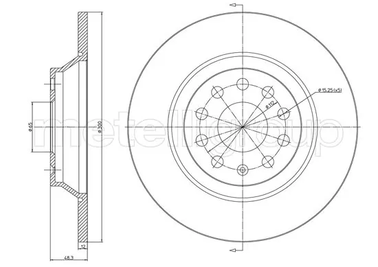 TRUSTING féktárcsa - DF1682 - TothCarparts