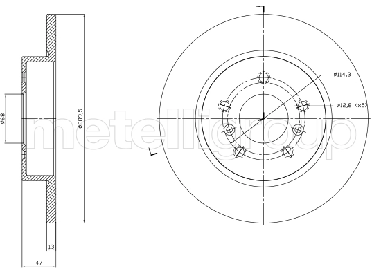 TRUSTING féktárcsa - DF1763 - TothCarparts