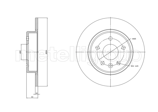 TRUSTING féktárcsa - DF1823 - TothCarparts