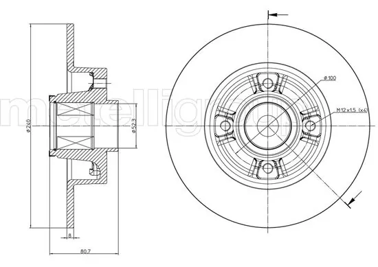 TRUSTING féktárcsa - DF416A - TothCarparts