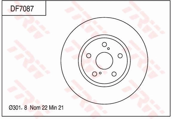 TRW féktárcsa - DF7087 - TothCarparts