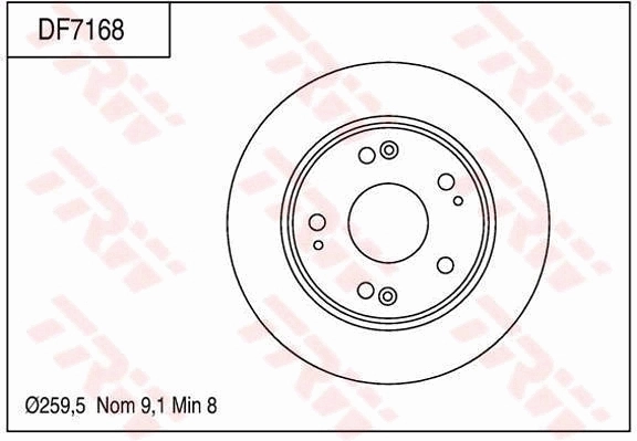 TRW féktárcsa - DF7168 - TothCarparts